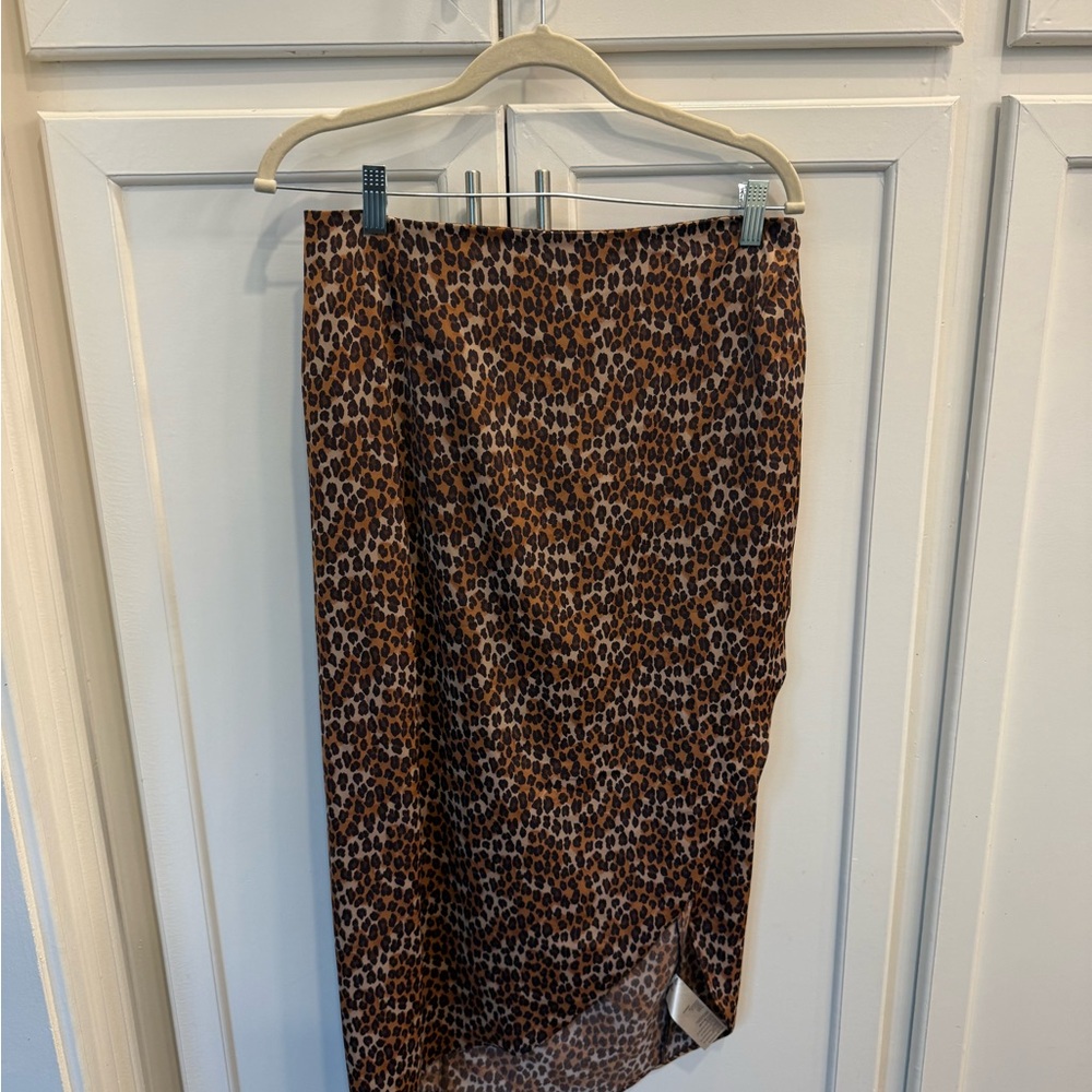 Urban Outfitters Black and Brown Pencil Midi Skirt